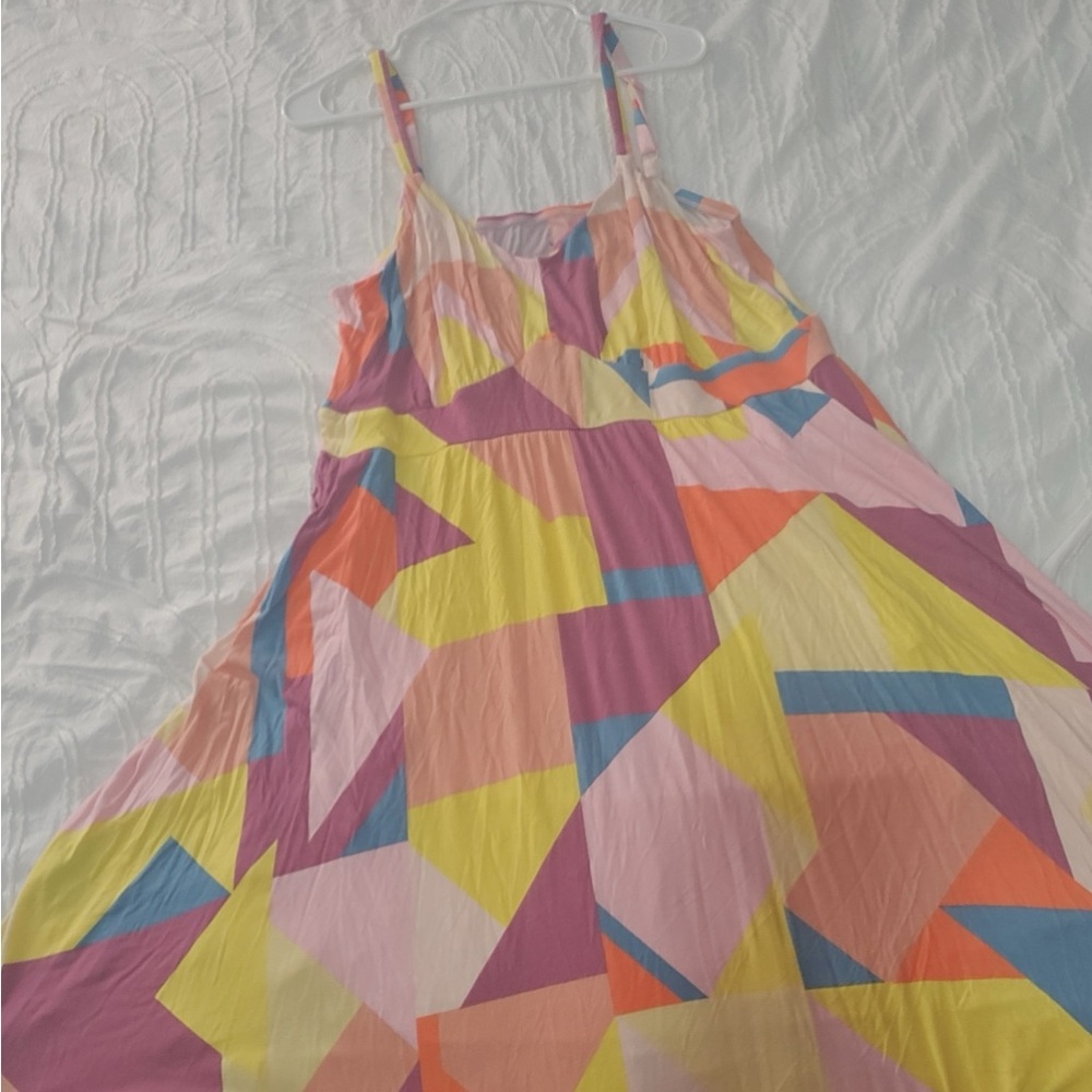 Colorful Geometric Pattern Dress